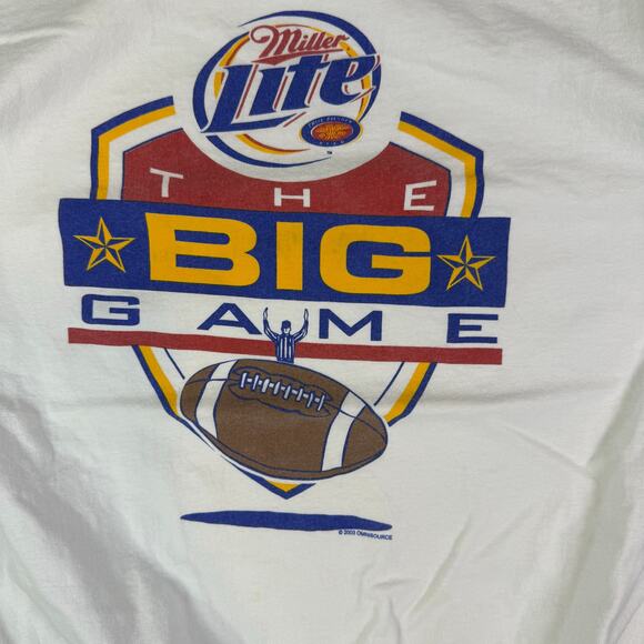 VTG Fruit of the Loom 2003 Miller Lite football sportswear graphic tee mens XL - Picture 3 of 8